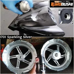 Samurai Kurobushi Spray Paint 1K Metallic #1701*-Sparkling Silver (D-I-Y) 400ml, Glitter Sparkle Effect Finish image 4