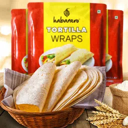 Habanero Tortilla Wraps 8 Inches O| Fresh Taste & Soft Texture l Best for Burrito, Wraps, Tacos, Samosas, Shawarmas and Rolls l Ready to Eat Healthy Food in 60 Seconds l On the Go l Enjoy our tortilla wraps with mozzarella cheese or butter|330G image 4