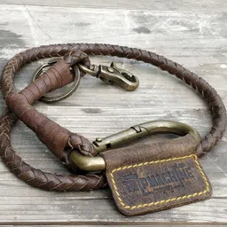 trip machine company Leather BRAIDED KEY CHAIN image 2