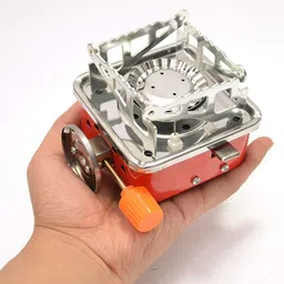 Paghadi Ultralight Camping Stove Portable Mini Outdoor Folding Metal Gas Stove Windproof Furnace Burner Backpacking Hiking Windproof Round image 3