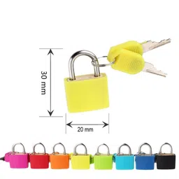 Bekner Iron Floral Print Small Padlocks/Mini Lock with Key for Securing Luggage While Travelling (10) image 3