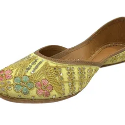 eshoe ethnic Women Punjabi Juti Handmade Wedding Bridal Shoes Indian Traditional Ethnic Jutti Multicolor image 1