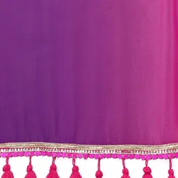 HERE&NOW Pink Printed Poly Georgette Sarees image 2