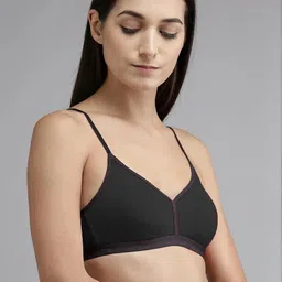 Samvar Black Cotton Non-Wired Non Padded Minimizer Bra image 3