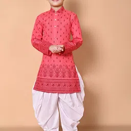 BAESD Boys Geometric Embroidered Kurta with Patiala-picture-34