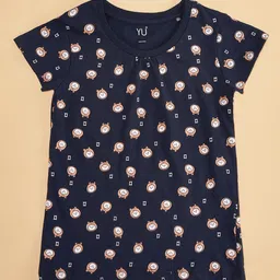 YU by Pantaloons Pack Of 2 Half Sleeves Rabbit Printed Tees - Multi Colour image 4