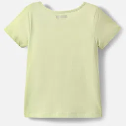 Pine Kids Cotton Woven Half Sleeves Inner Top & Dungaree with Bon Appetitt Text Print - Light Green & Green image 3