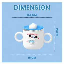 THE LITTLE LOOKERS Stainless Steel Sipper Bottle for Kids/Double Wall & Sipper Cups with Straw/Travelling Sipper Bottle for Kids - White (Print May Very) - 280 ml image 3