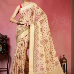 Meena Bazaar Warli Handloom Saree-picture-41