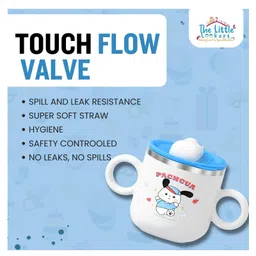 THE LITTLE LOOKERS Stainless Steel Sipper Bottle for Kids/Double Wall & Sipper Cups with Straw/Travelling Sipper Bottle for Kids - White (Print May Very) - 280 ml image 4