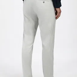 Peter England Men Slim Fit Textured Formal Trousers image 5