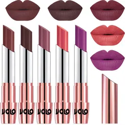 VOLO Set Of 5 Creme Matte Lipstick - 3.5g Each - 34-35-36-37-48 image 1