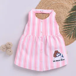 Moms Love Infant Girls We Bare Bears Print Pure Cotton Fit & Flare Dress-picture-27