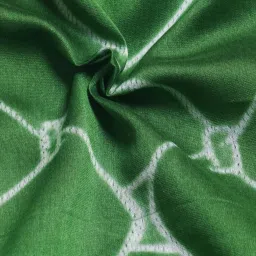 Unnati Silks Green Cotton Silk Printed Saree With Unstitched Blouse image 4