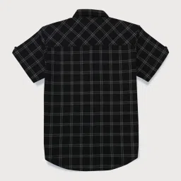 Gini & Jony Kids Black & White Cotton Chequered Shirt image 2