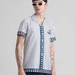 Jack & Jones Brilliant White Cotton Regular Fit Printed Shirt-picture-38