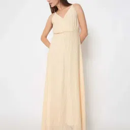 MADAME Beige Casual Dress-image-14