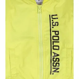 U.S. Polo Assn. Kids Lime Solid Full Sleeves Jacket image 3