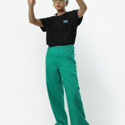 Bewakoof Black Cotton Graphic Print T-shirt image 3