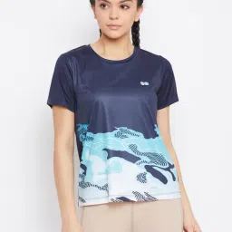 Clovia Blue Printed T-Shirt-picture-37