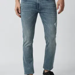 Peter England Jeans Blue Cotton Slim Fit Jeans-picture-33