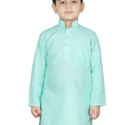 SG Yuvraj Kids Blue Solid Full Sleeves Kurta-picture-45