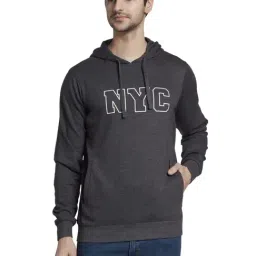 Parx Grey Regular Fit Printed Hooded Sweatshirts-picture-14