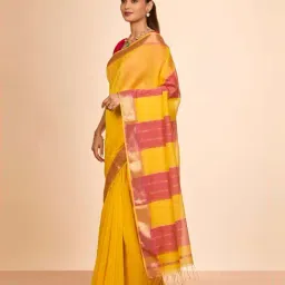 Taneira Yellow Woven Design Saree image 3