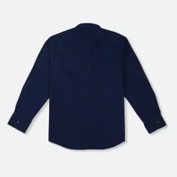 Gini & Jony Kids Navy Cotton Regular Fit Full Sleeves Shirt image 2