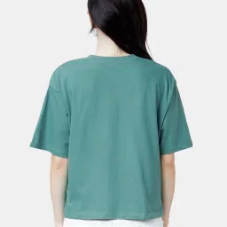 The Souled Store Green Tom And Jerry: Weekend Printed Oversized T-Shirt image 2