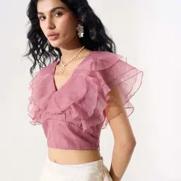 Akkriti By Pantaloons Pink Flambe Regular Fit Top image 4