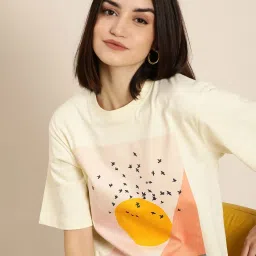 Dillinger Cream Printed T-Shirt image 1