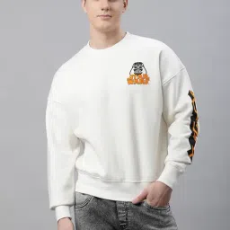 Free Authority Off-White Loose Fit Star Wars Printed Sweatshirt-image-17