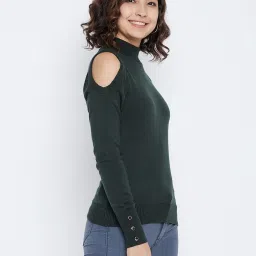 Octave Dark Green Regular Fit Sweater image 4