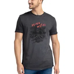 Being Human Grey Regular Fit Printed T-Shirt-picture-22