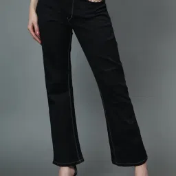 Angelfab Black Cotton Bootcut High Rise Jeans-picture-18