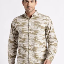 Wildcraft Beige Cotton Regular Fit Camouflage Shirt-picture-8