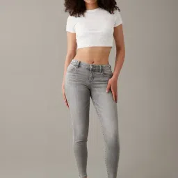 American Eagle Outfitters Grey Cotton Low Rise Jeans-picture-38