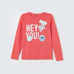 Fame Forever by Lifestyle Kids Coral Cotton Printed Full Sleeves T-Shirt-picture-24