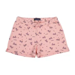 Allen Solly Junior Pink Cotton Printed Shorts image 1