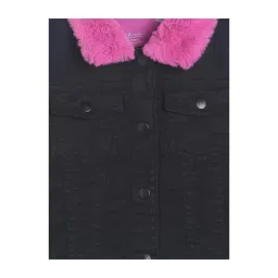 Tales & Stories Kids Black Solid Jacket image 3