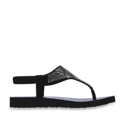 Skechers Women's MEDITATION - NEW MOON Black Thong Sandals-picture-24