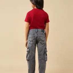 U.S. Polo Assn. Boys Grey Cotton Jeans image 2