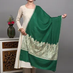 Exotic India Paisley Embroidered Shawl-image-10