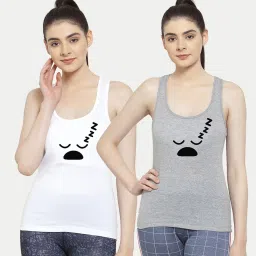 Friskers Multicolor Printed Camisole (Pack Of 2) image 1