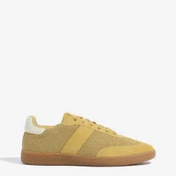 SOLEPLAY by Westside Yellow Suede Leather Lace-Up Sneakers image 2