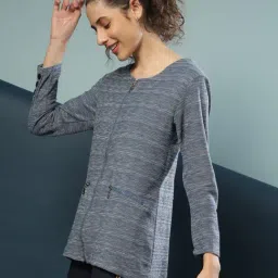 Campus Sutra Blue Other Print Jacket image 3