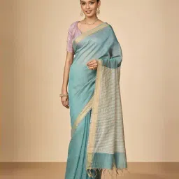 Taneira Light Green Woven Design Saree-picture-31
