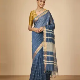 Taneira Blue Woven Design Saree-picture-46