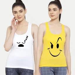 Friskers Multicolor Printed Camisole (Pack Of 2) image 1